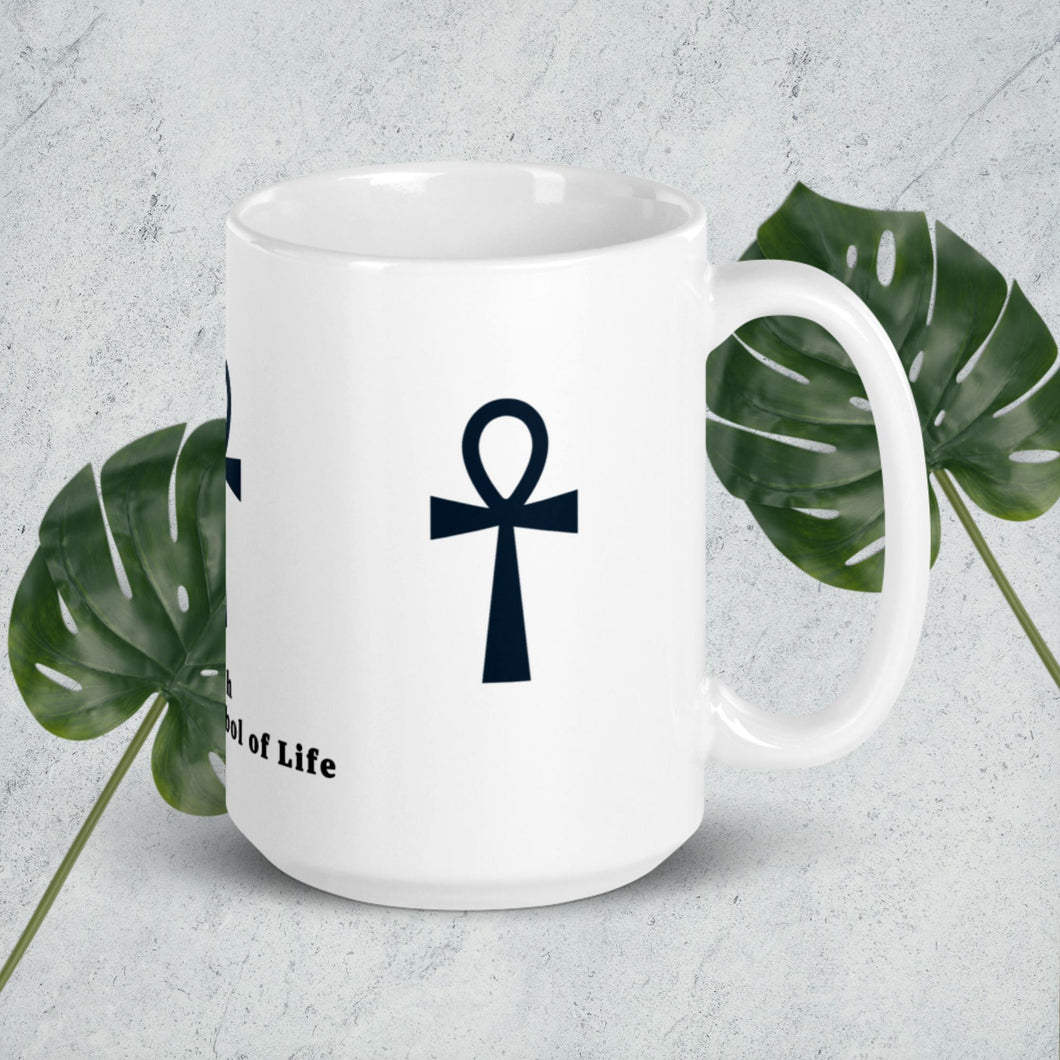 White glossy mug